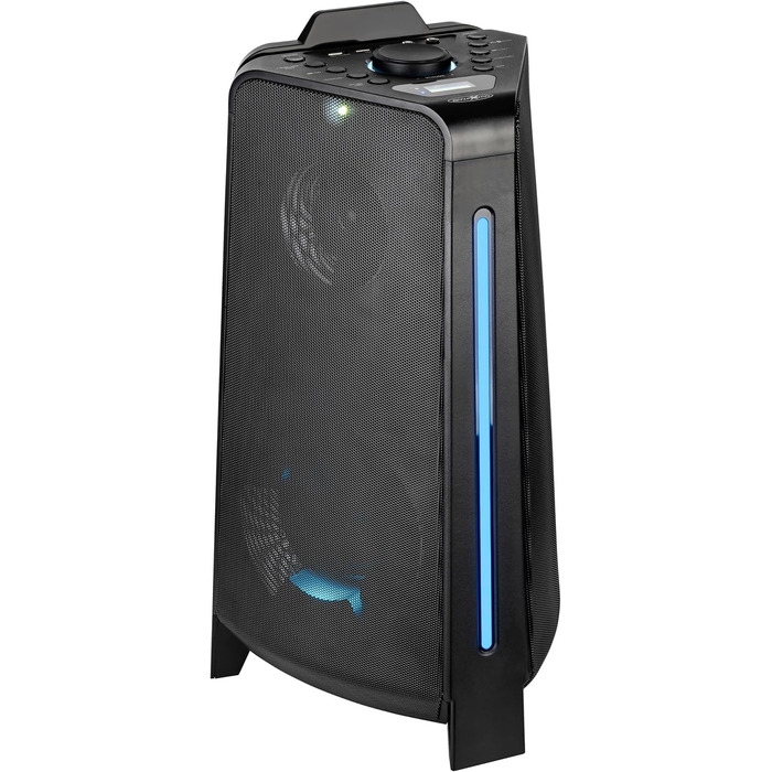 Reflexion PS09BT Bluetooth портативна акустика для вечірок, DJ, караоке, 500 Вт, радіо UKW-PLL, світлодіодний ефект, мікрофон, вбудований акумулятор, чорний (PS100BT (800W))