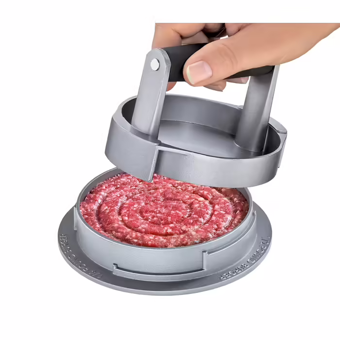 Küchenprofi Hamburger Press TRIO BBQ, Burger Press with non-stick coating for easy patty release, Burger Maker with adjustable height for 3 different burger sizes