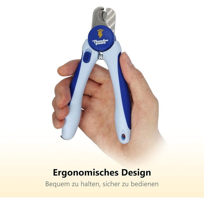 Професійна ножиця для обрізання кігтів собак із захистом, блокуванням безпеки та пилочкою (середній/великий, зелений/синій)