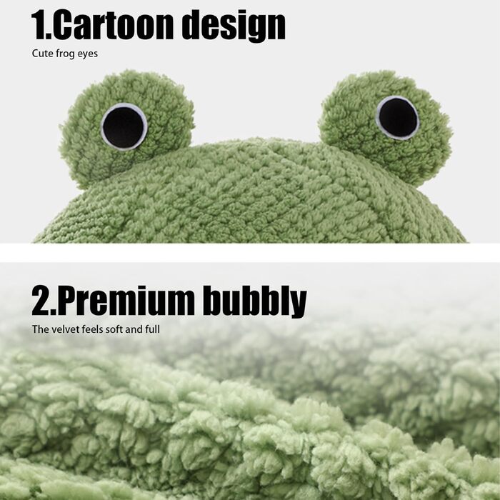 Килимок для кота з капюшоном у вигляді жаби, м'який, плюшевий, круглий, з підкладкою, для зими та осені, антиковзкий, з підкладкою, для домашніх тварин