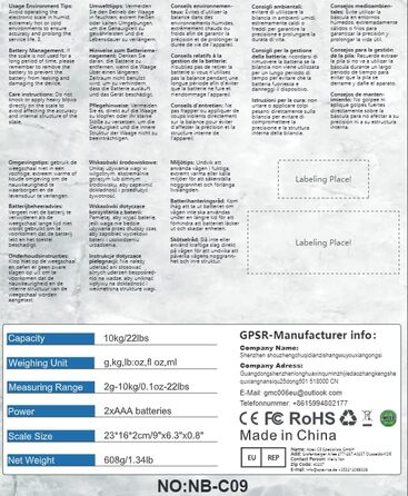Кухонні ваги NBPOWER Digital 10 кг, електронні ваги з нержавіючої сталі, точність 1 г, сірий/сріблястий колір