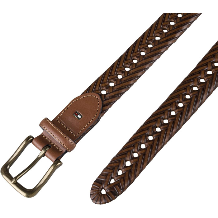 Чоловічий шкіряний ремінь Tommy Hilfiger, розмір M (54, Saddle)