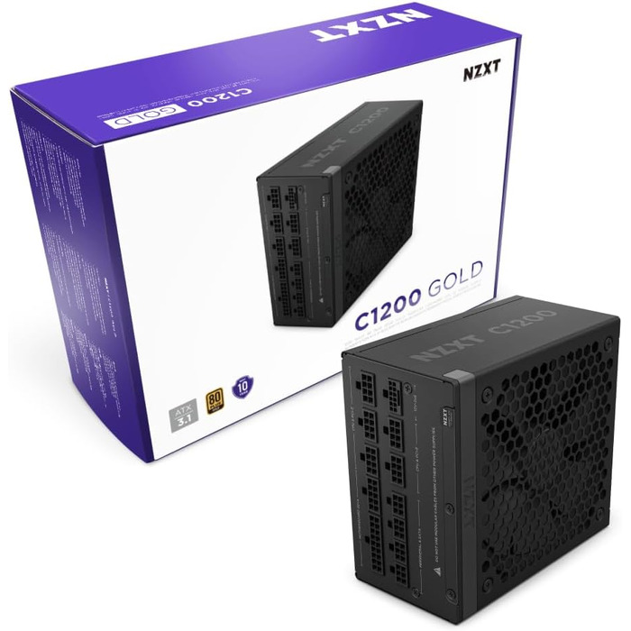 Блок живлення NZXT C850 Gold ATX 3.1, 850W, 80 Plus Gold, повністю модульний, чорний