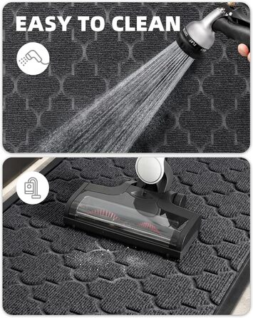 Нековзна килимок для дому та вулиці 61x92 см (сірий), для входу, коридору, зовнішнього простору, легко миється