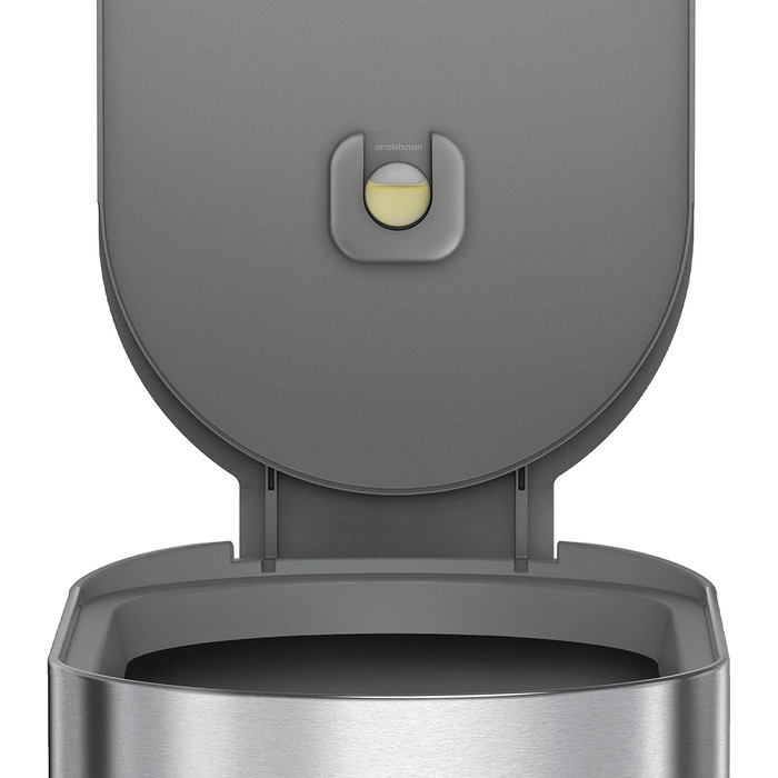 Вузький сенсорний сміттєвий відро simplehuman CW2044 на 45 л для кухні, система сортування відходів, матова нержавіюча сталь