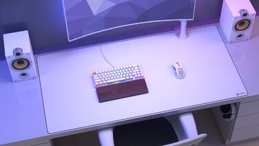 Підставка для зап'ястя клавіатури Glorious Gaming з м'якою обшивкою - 300 x 100 x 17 мм, білий колір