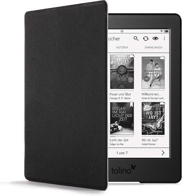 Чохол для Tolino (2019) Roségold: тонкий, легкий, з авто-функцією сну/пробудження, чорний