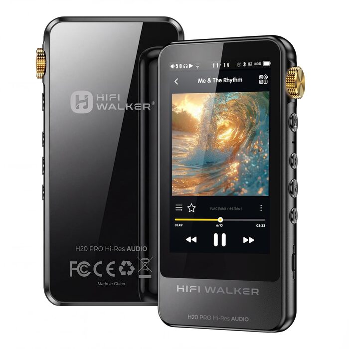 Hi-Res MP3 плеєр HIFI WALKER H20 Pro з Bluetooth, 64GB, Dual ESS DAC, 4.4мм збалансований вихід, 3.2