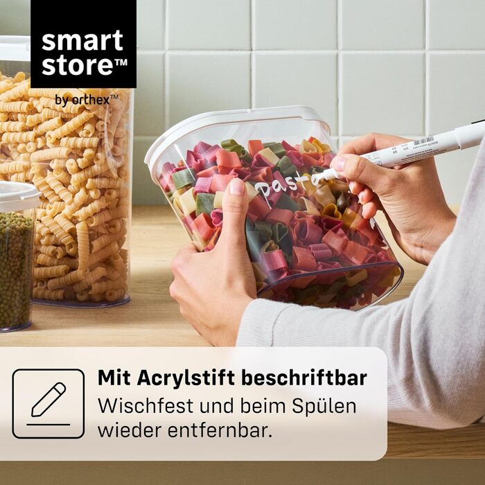 Набір контейнерів для зберігання продуктів SmartStore 5 шт. герметичні, пластикові, без BPA, для кухні 0.8л (2шт), 1.6л (2шт), 1.65л (1шт)