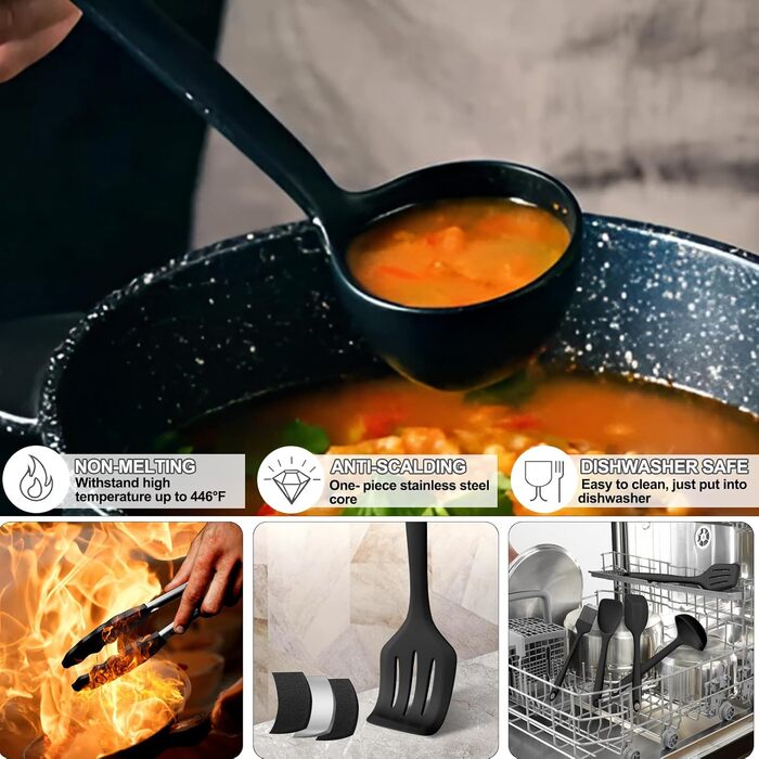 Набір кухонного приладдя Umite Chef, 22 предмети, силікон, білий, для антипригарного посуду, можна мити в посудомийній машині