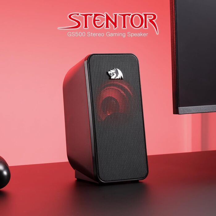 Redragon GS500 Stentor: Комп'ютерні колонки 2.0, USB, з підсвіткою, потужні баси