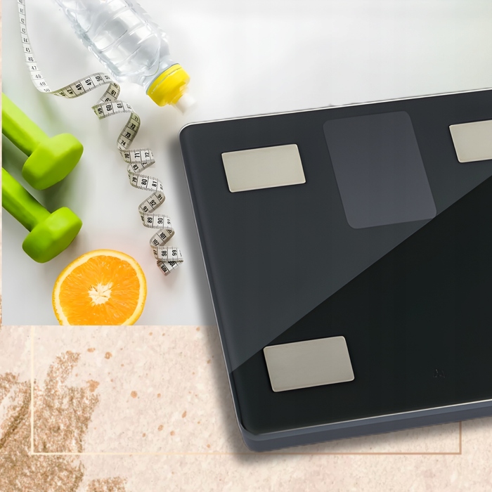 Електронні ваги для ванної DaoLong з вимірюванням BMI, до 226 кг, чорні