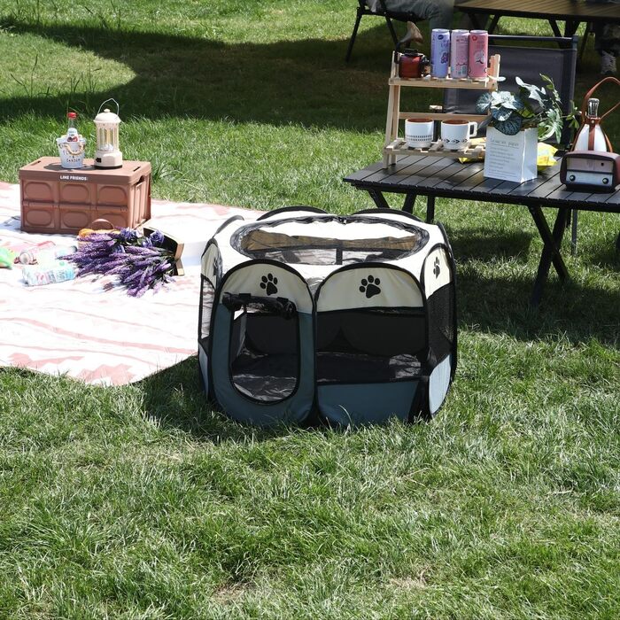 Трансформер-переноска для тварин, портативна, м'яка, Pop-Up, для собак, котів та кошенят, сітка, дихаючий матеріал, для дому та вулиці, темно-коричнева (Маленька, Сіра)