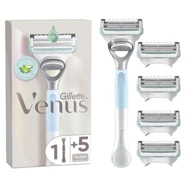 Жіноча бритва для бікіні Gillette Venus для чутливої шкіри з набором із 5 змінних касет, вологий гоління, захист від подразнень