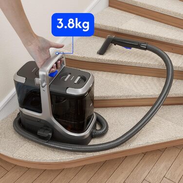 B Fluffy N6 Kit: Миючий пилосос 3-в-1 для диванів, меблів та килимів. Потужність 600W, 18kPa, 2.3L+1.2L, набір з миючим засобом