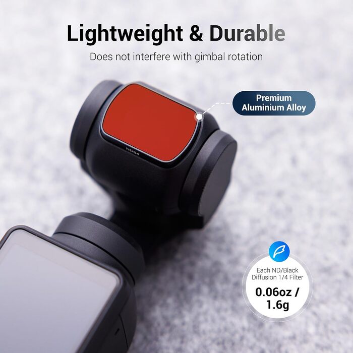 Набір магнітних фільтрів JJC для DJI Osmo Pocket 3 (6 шт): ND8, ND16, ND32, ND64, ND256 та CPL-поляризаційний фільтр для екшн-камери