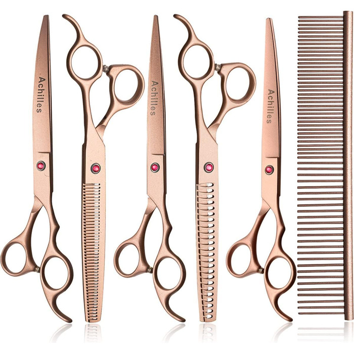 Ножиці для грумінгу собак Achilles Professionelle 8 дюймів - Японська сталь, золотий колір