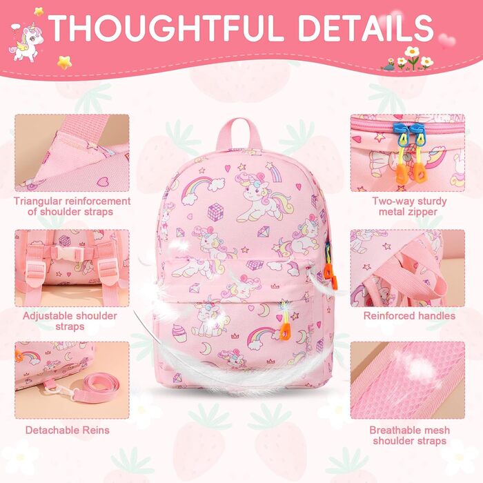 Дитячий рюкзак для хлопчика, міні-рюкзак, рюкзак у дитячий садок/школу, сумочка для малюків, для хлопчиків та дівчаток, єдиноріг #9