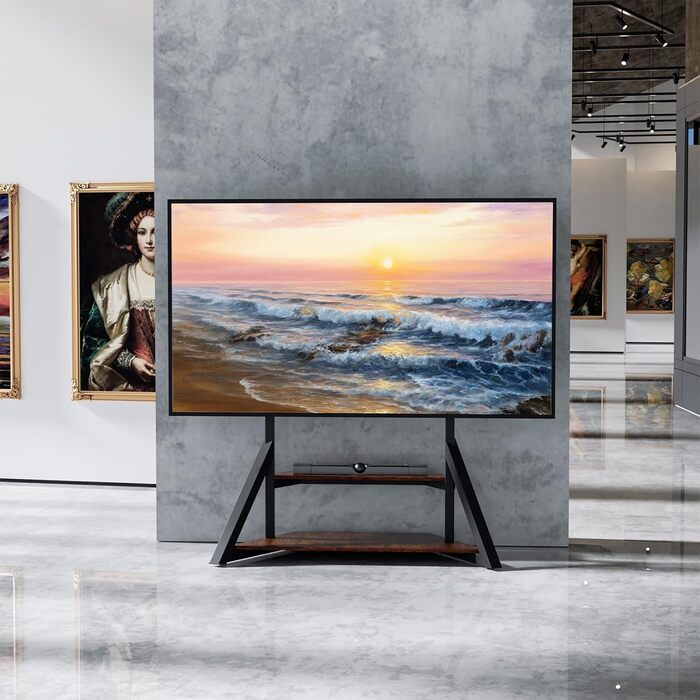 Підставка для телевізора UNHO, регульована по висоті, універсальна, чорна, VESA 800x600, до 100 кг, 65-100 дюймів