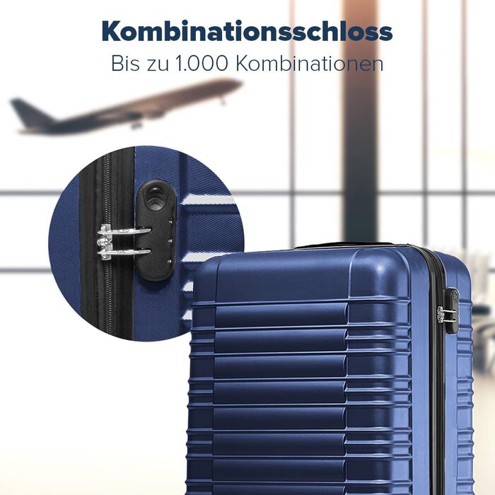 Набір валіз TRVLMORE 3 в 1: маленька, середня, велика, сірий колір. Валізи з твердим корпусом, 55x40x20 см (ручна поклажа).