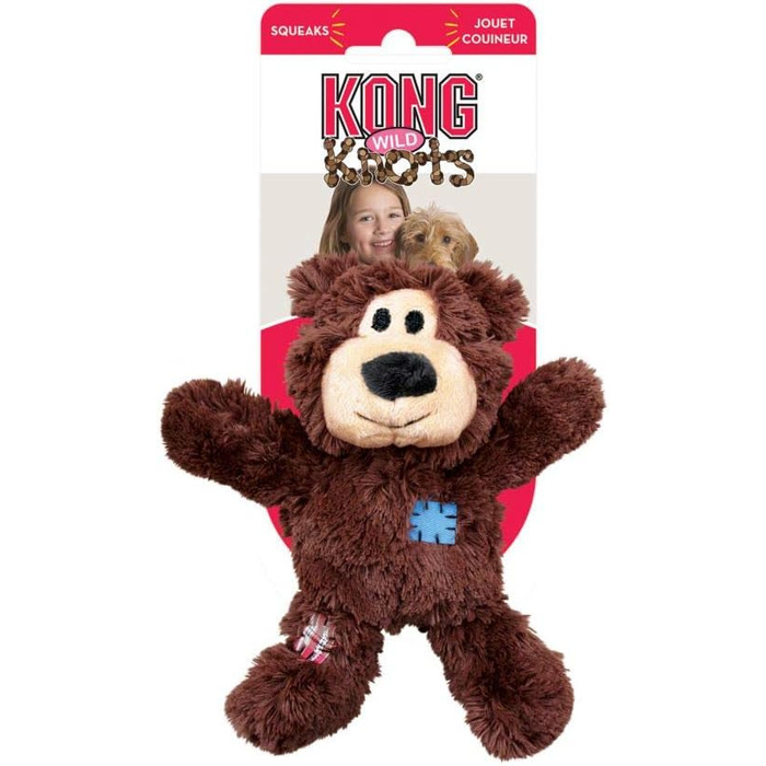 Іграшка для собак KONG Wild Knots Ведмідь M/L, набір 3 шт.