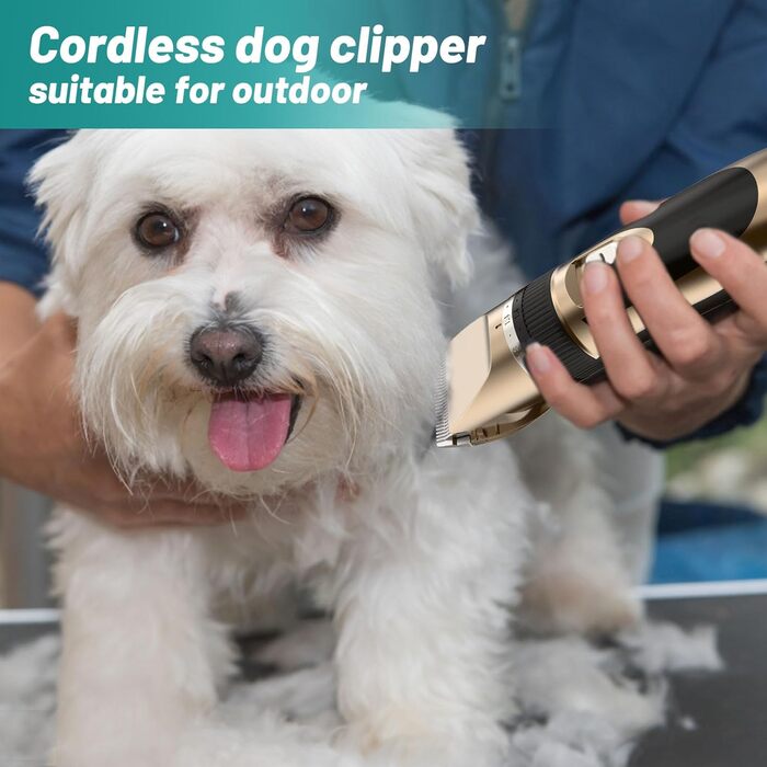 Професійна машинка для стрижки собак та котів Sjpzwcrl – бездротова, акумуляторна, з LCD-дисплеєм