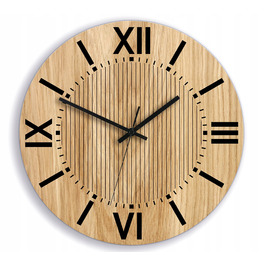 Настінний годинник ModernClock бежевий, чорний, 33,5 см