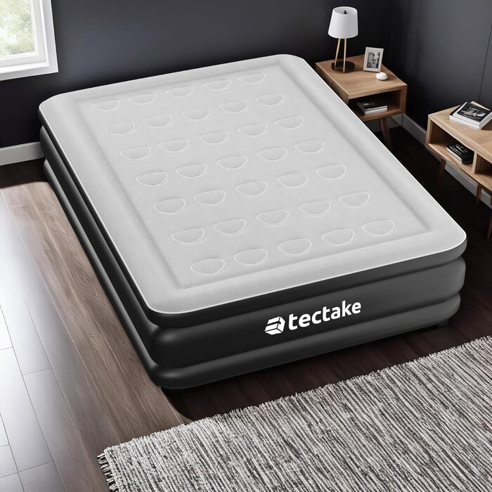 Надувна матрац Tectake® з електропомпою, 200x148x44 см - для кемпінгу, гостей, подорожей