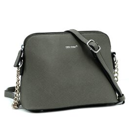 Сумка жіноча TANTOMI через плече: елегантна клатч на ланцюжку сірого кольору для вечірки