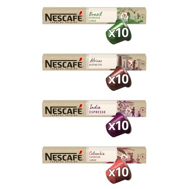 Набір кавових капсул NESCAFÉ Farmers Origins для машин Nespresso, 4 смаки, 60 капсул