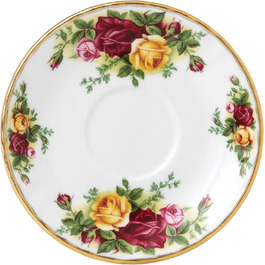 Сервіз Royal Albert Old Country Roses на 4 персони, вінтажний, з кістяного фарфору, середній квітковий візерунок, чайник 0,8 л, подарунковий набір
