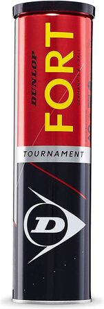 Dunlop Fort Tournament Tennis Balls - 8 Balls (2 Cans) - Yellow - Tournament Grade
