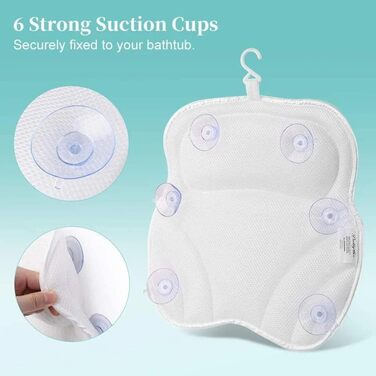 White Bathtub Pillow for Comfortable Bathing
