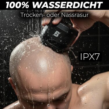 Бритва для гоління голови BALDWIN 7D з магнітною голівкою для чоловіків | Електробритва для лисих | Бритва для голови, сухе та вологе гоління, водонепроникна