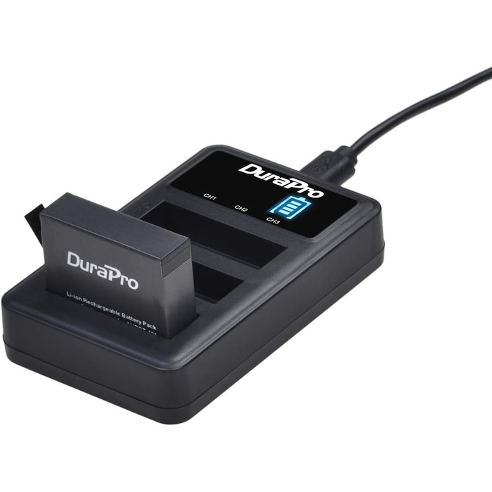 Акумулятор DuraPro 3X 1680mAh + USB LED Зарядний пристрій для GoPro Hero4 AHDBT-401