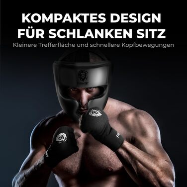 Захисний шолом FIGHTR® для боксу, MMA, муай-тай, кікбоксингу та інших видів єдиноборств. Регульований розмір S/M, чорний.
