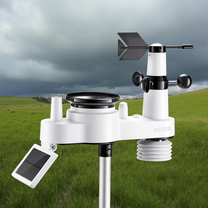 Метеостанція VEVOR Profi 7-в-1 WiFi з сонячною панеллю, 7.5