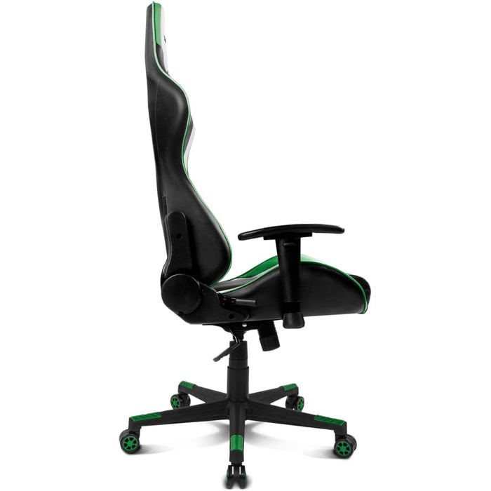 Ігрове крісло Drift DR175GREEN, екошкіра, 2D підлокітники, клас 4, чорний/зелений