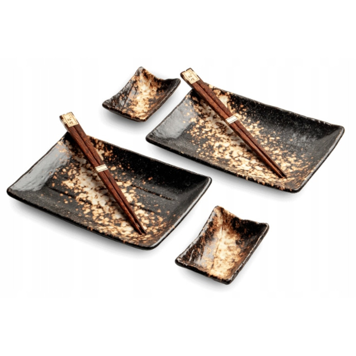 Набір для суші Edo з кераміки на 2 особи: піала, тарілка, палички