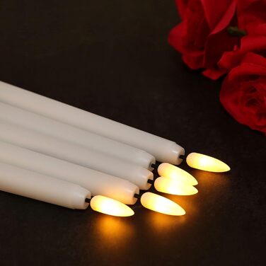LED свічки-стовпчики з пультом і таймером, 25,4 см, набір 12 шт., фламінгові безполум'яні батарейкові свічки з ниткою, тепле біле світло, для декору на Великдень, вечірки, Різдво