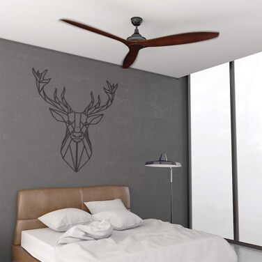 Вентилятор стельовий Cecotec Energysilence Aero 580, чорний/горіх, 3 лопаті