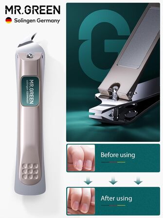 Набір для манікюру Mr.GREEN 3шт: кусачки, пилка, кусачки з захистом від бризок, кейс, для чоловіків та жінок