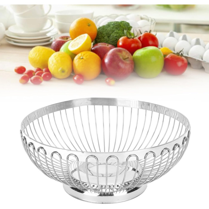 Ніжний фруктовий кошик з нержавіючої сталі BFYDOAA, 26 см - сучасний дизайн для фруктів, овочів та закусок
