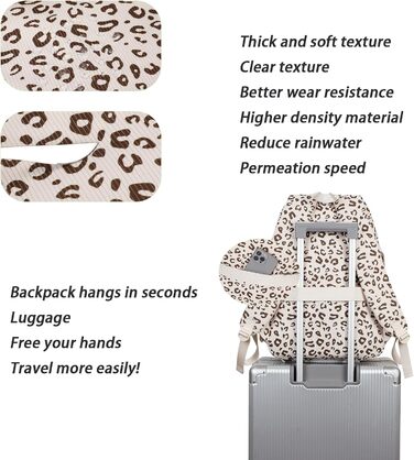 Шкільний рюкзак для дівчинки-підлітка з м'якої тканини 'Leopard Velvet'