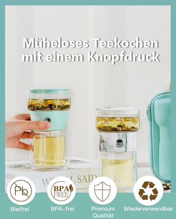 Чайник ZENS Klein Solo для заварювання листового чаю, 200 мл, блакитний (09)