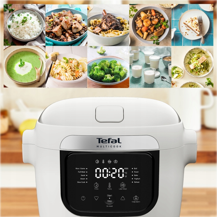 Мультиварка-рисоварка Tefal Basic MY700B, 6 л, 10 програм, електрична каструля