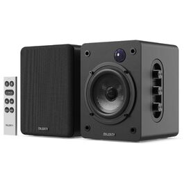 Активні колонки Majority D50X: Hi-Fi звук, Bluetooth 5.3, HDMI ARC, AUX, USB, 60W, студійний монітор з вуфером з вуглецевого волокна (Чорний)