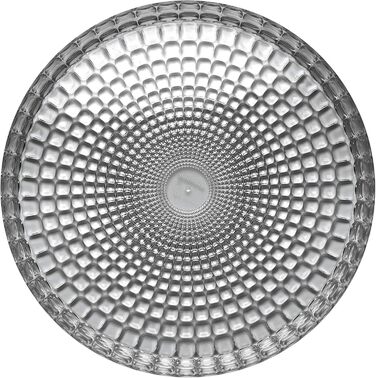 Guzzini Tiffany Round Tray, Resin, Grey, 1