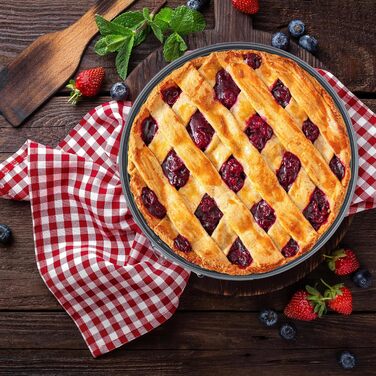 Набір форм для випічки Relaxdays, 4 шт., Ø 12-18 см, сталь вуглецева, антипригарне покриття, круглі, антрацит