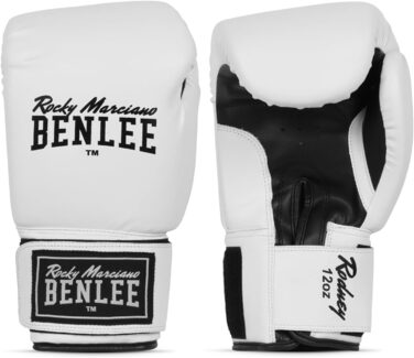 Боксерські рукавички BENLEE з екошкіри Rodney (білий/чорний, 10 oz)